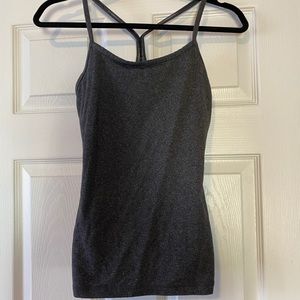 Heather grey size 6 power y tank Lululemon